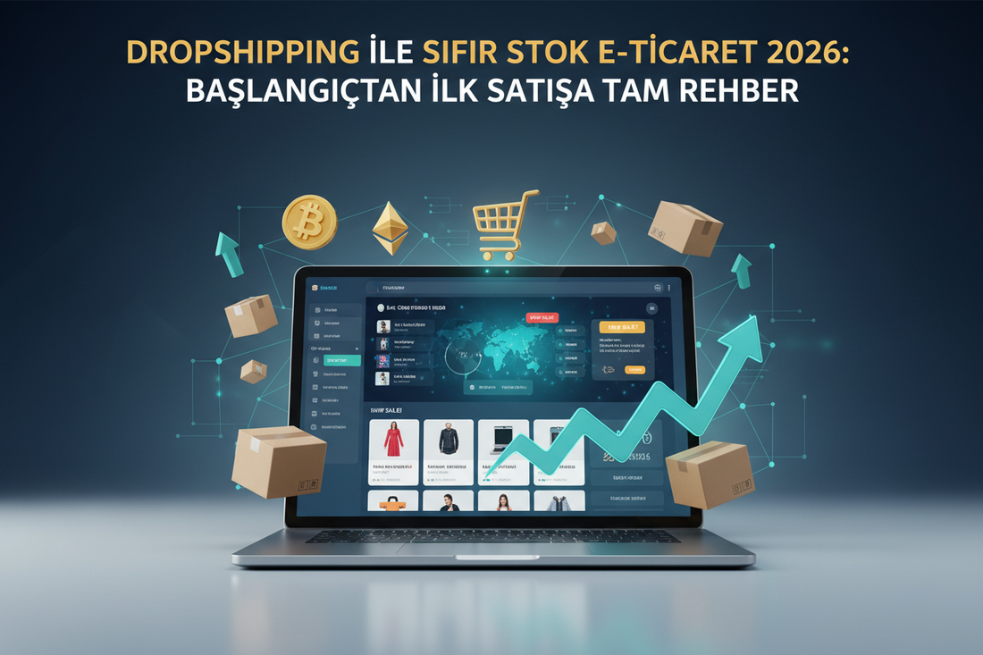📦 Dropshipping ile Sıfır Stok E-ticaret 2026: Başlangıçtan İlk Satışa Tam Rehber