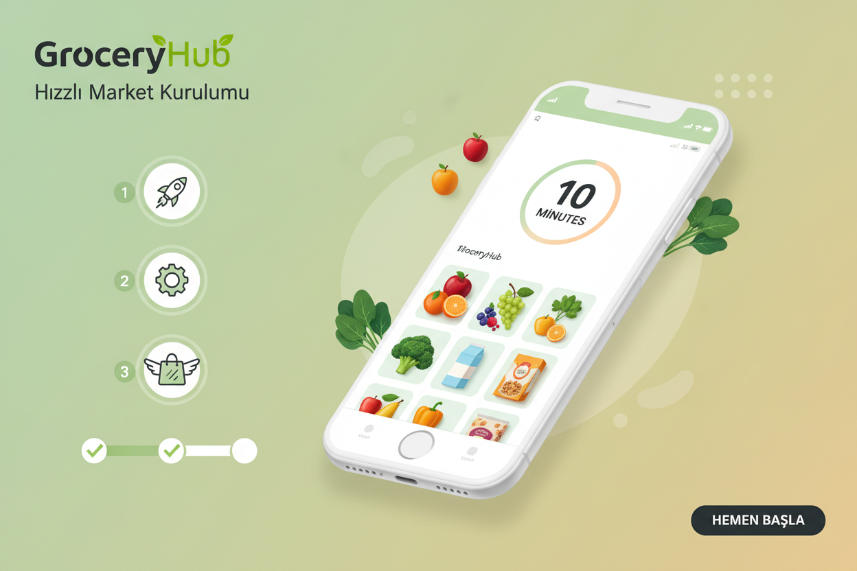GroceryHub ile Hızlı Ticaret Uygulamanızı 10 Dakikada Kurun
