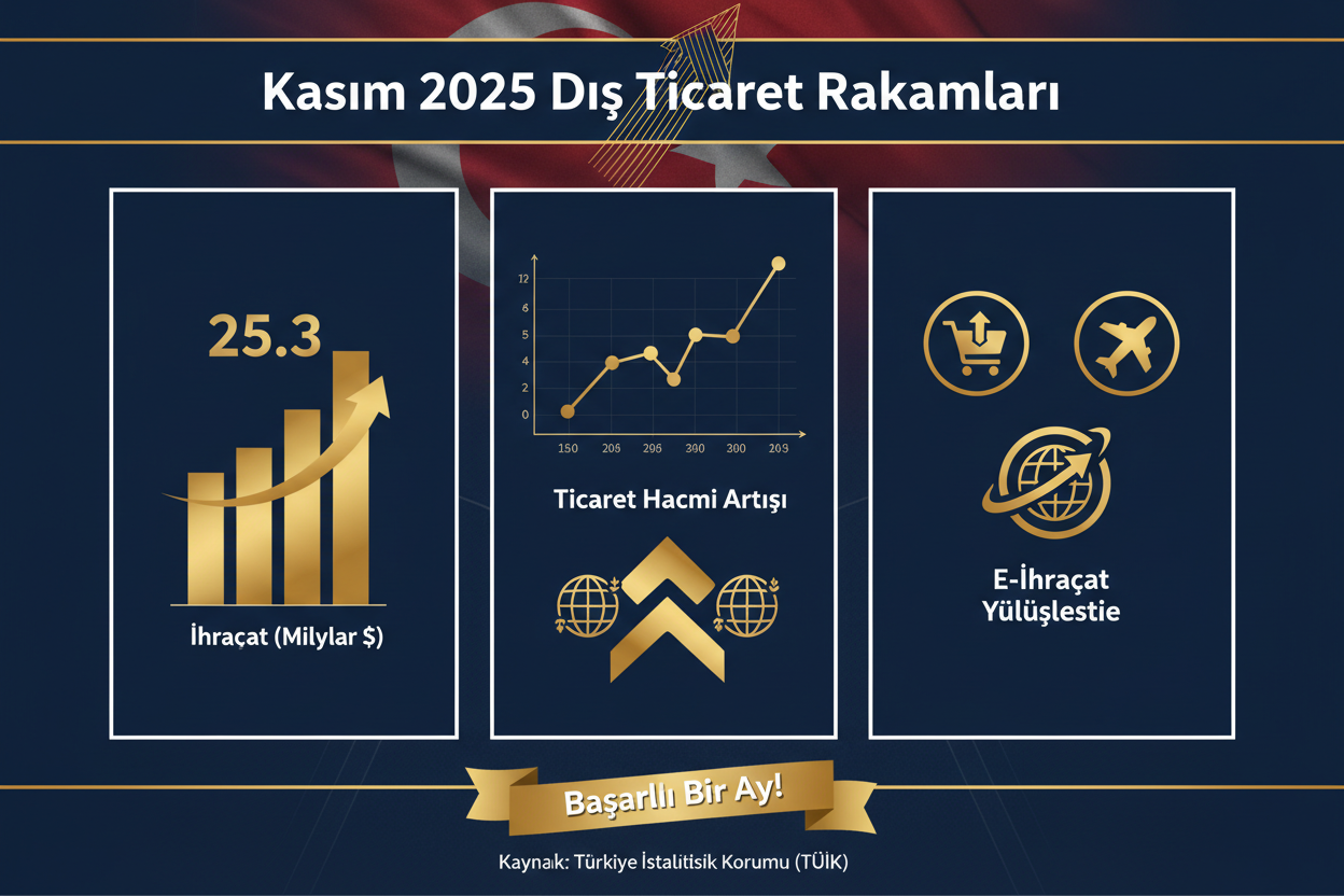📊 Kasım 2025 Dış Ticaret Rakamları Açıklandı! İhracat Rekor Kırdı, E-ticaret İhracatı Patladı!