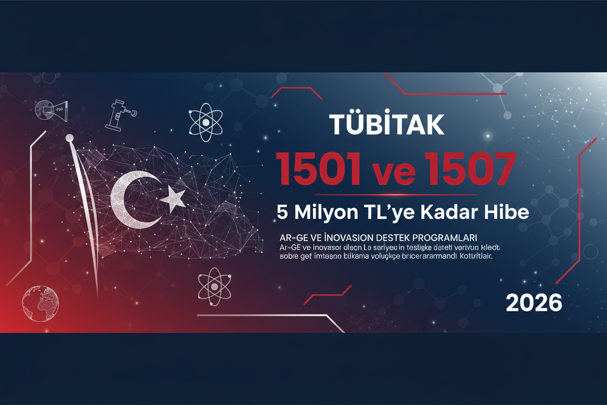 TÜBİTAK 1501 ve 1507 Ar-Ge Destek Programları 2026: 5 Milyon TL'ye Kadar Hibe