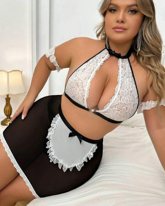 Fantazi Seksi Halkalı Dantelli Babydol Gecelik BC9235