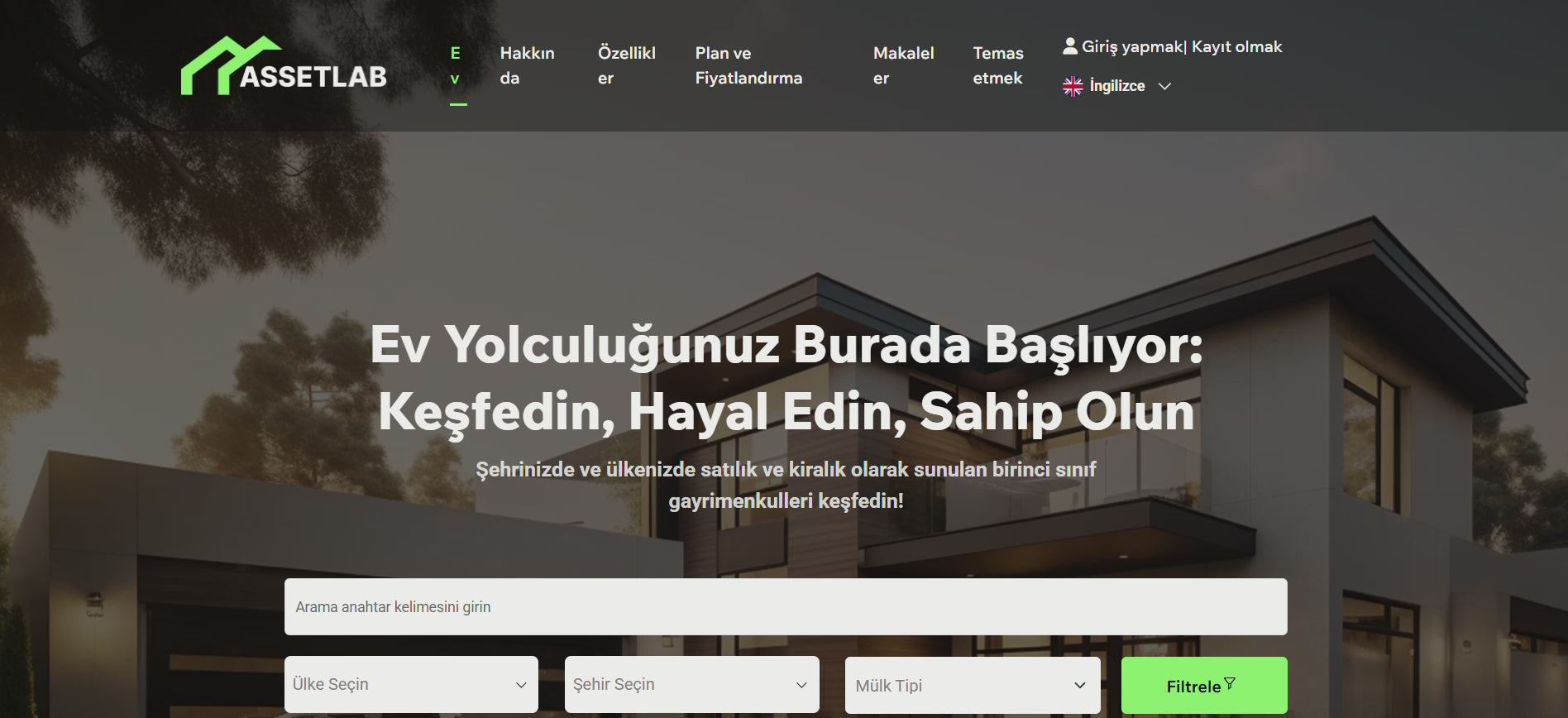 AssetLab - Gayrimenkul İlan Platformu | Gayrimenkul Alım Satım | Gayrimenkul Kiralama