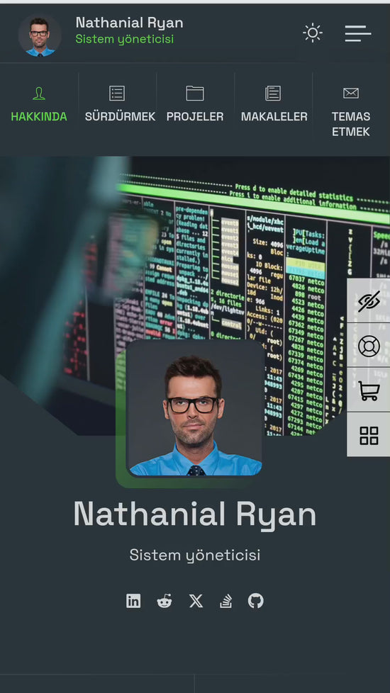 RyanCV - Kişisel Portföy Özgeçmiş Teması