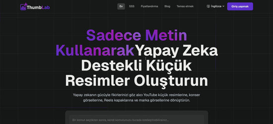 ThumbLab - YouTube ve Diğer Hizmetler İçin Yapay Zeka Destekli Küçük Resim Oluşturucu | SaaS Platformu