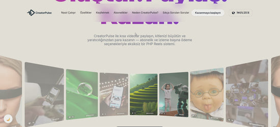CreatorPulse – Kısa Formatlı İçerik Üreticilerinin Para Kazanmasını Sağlayın | Abonelik, Ücretli İçerik ve Canlı Video PHP Platformu