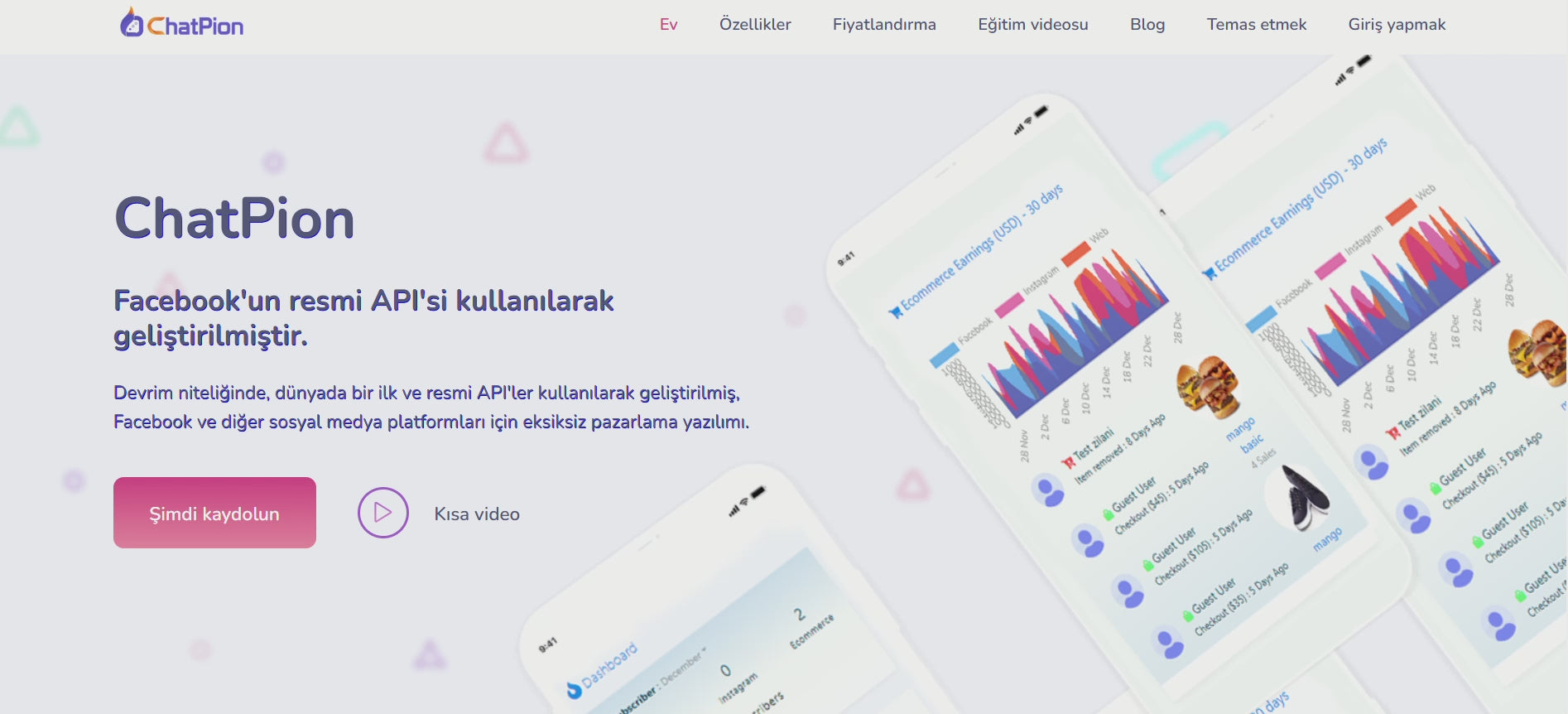 ChatPion: Facebook, Instagram, E-ticaret, SMS/E-posta ve Sosyal Medya Pazarlaması için Yapay Zeka Destekli Sohbet Botu (SaaS)