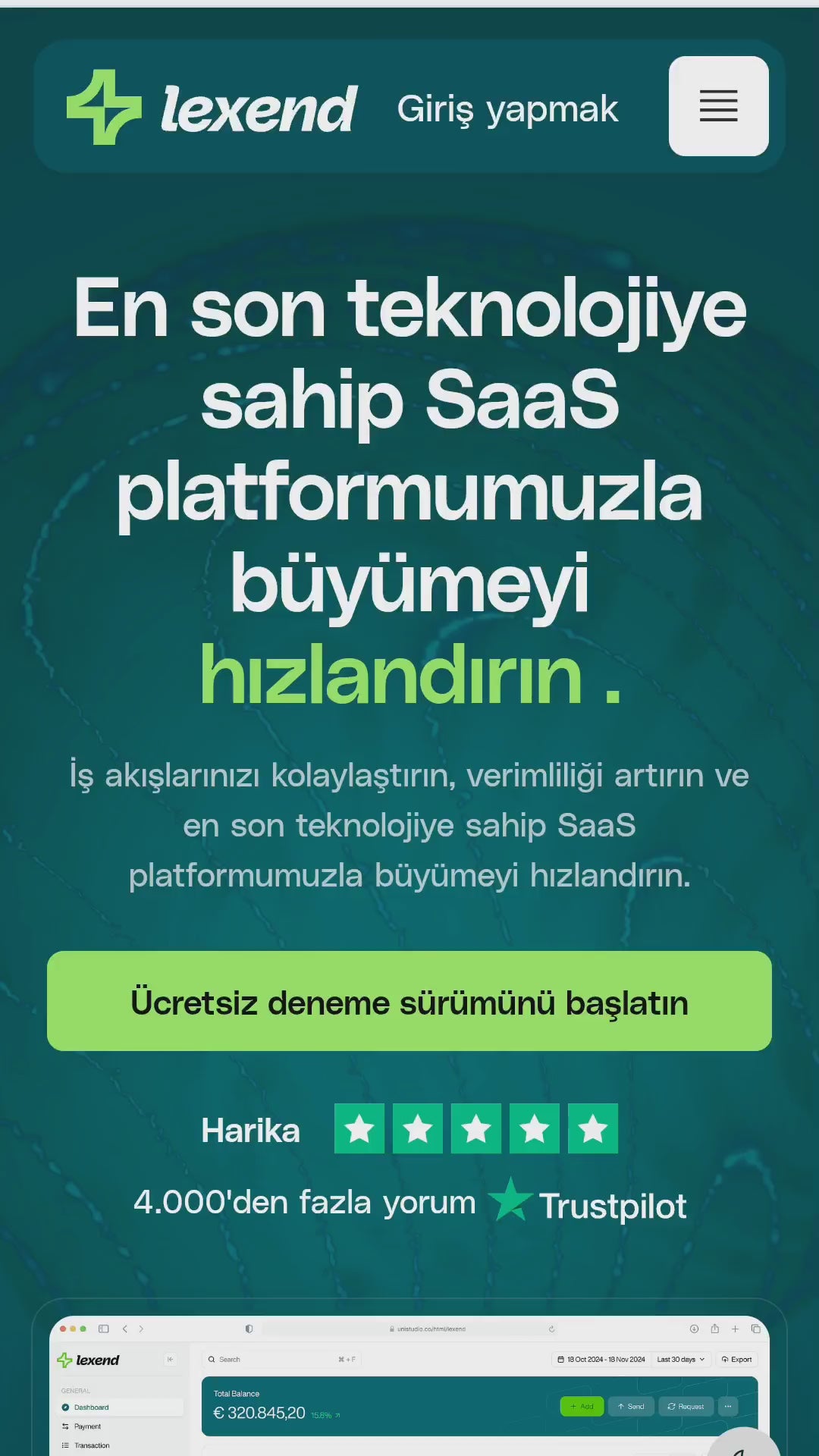 Lexend - Yazılım, SaaS ve Girişimler için WordPress Teması