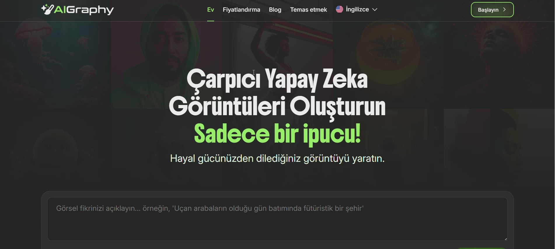 AIGraphy - Yapay Zeka Destekli Görüntü Oluşturucu SAAS Platformu