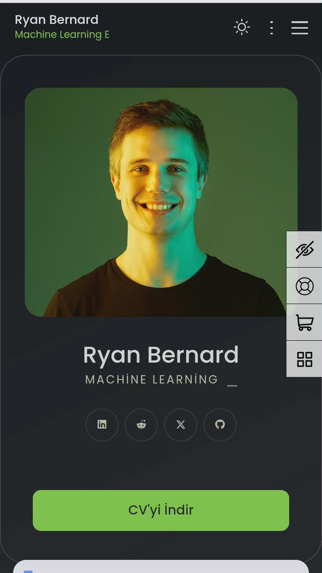 RyanCV - Kişisel Portföy Özgeçmiş Teması