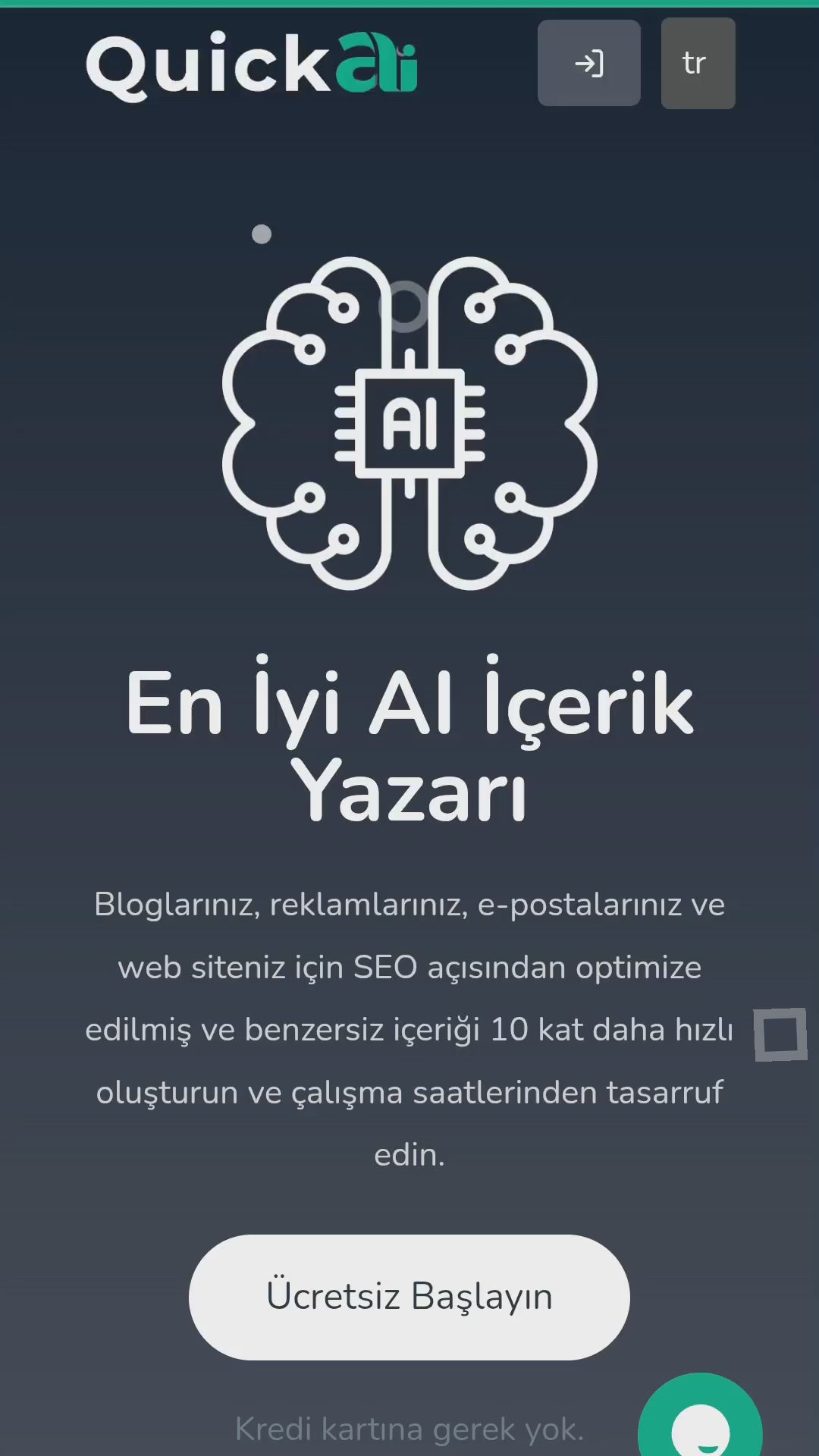 QuickAI - OpenAI - ChatGPT - Yapay Zeka Destekli İçerik, Metin, Sohbet, Görüntü ve Kod Üretici (SaaS olarak)