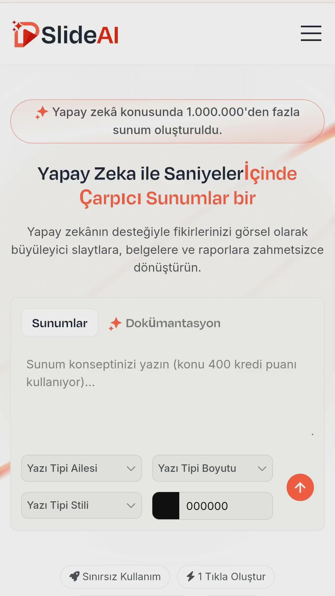 SlideAI - Yapay Zeka Destekli Bilgi Grafiği Sunumu ve Belge Oluşturucu | SaaS Platformu