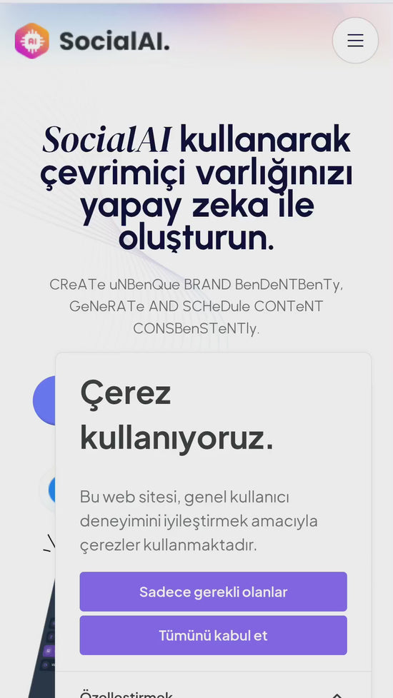 SocialAI - Yapay Zeka Tabanlı Sosyal Medya Otomasyonu ve Pazarlama Aracı (SAAS)