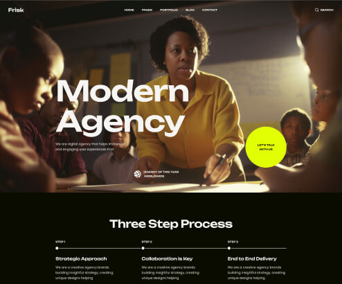 Frisk - Yaratıcı Ajans ve Portföy WordPress Teması