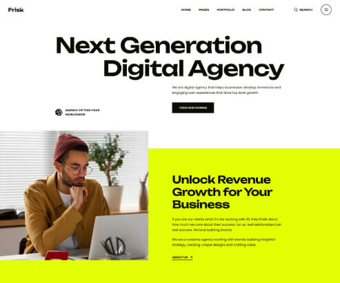 Frisk - Yaratıcı Ajans ve Portföy WordPress Teması