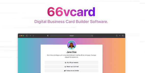 66vcard - Vcard Builder - Dijital Kartvizit (SAAS)