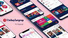 Utebaylargrup TV uygulaması ana ekranları, farklı renkli film ve dizi kategorileriyle mobil arayüz