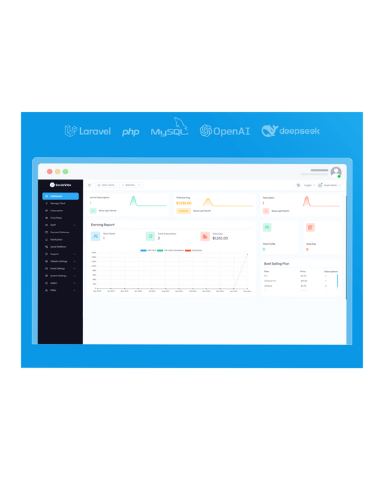 SocialVibe - Yapay Zeka Destekli Sosyal Medya Yönetimi ve Planlama SaaS'ı