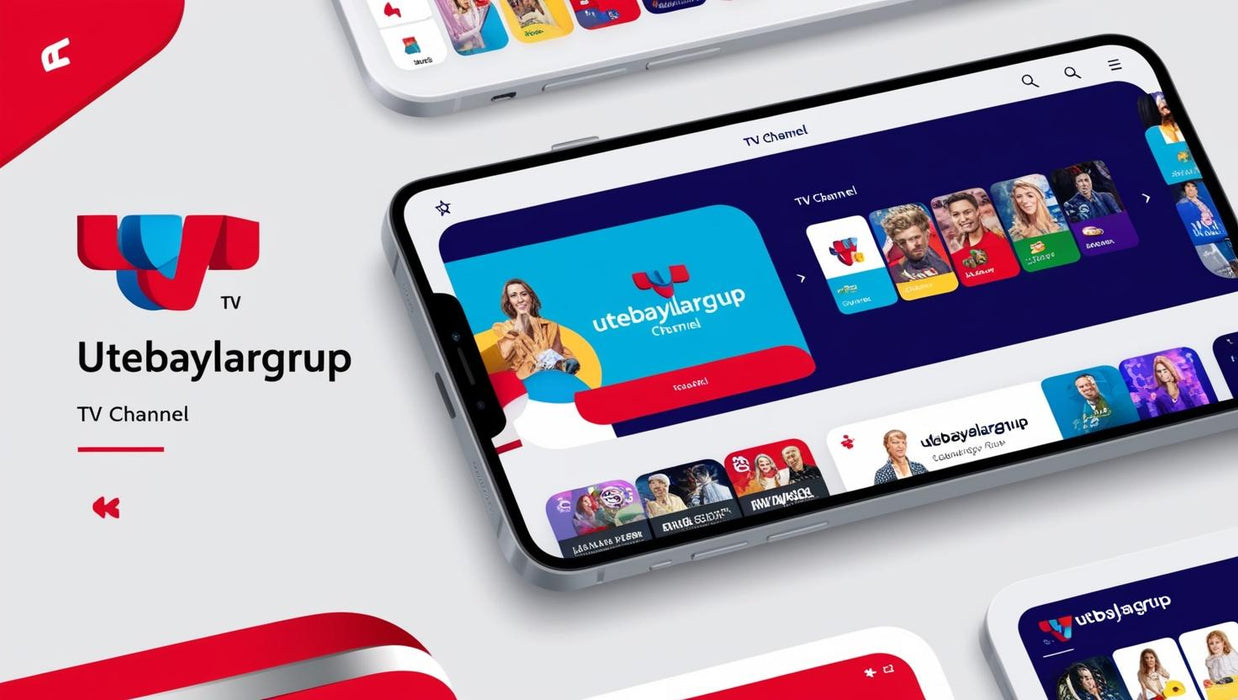Mobil cihazlarda yayın ve programlarla Utebaylargrup TV kanalı arayüzü